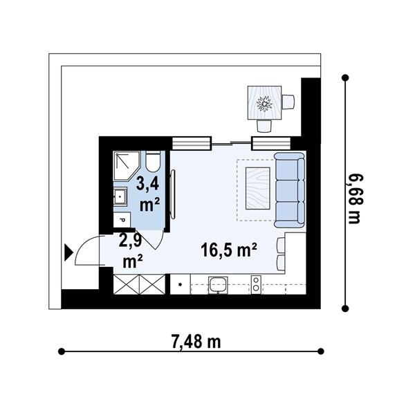 Grote foto frame panel modular house with 22.7 m terrace diensten en vakmensen bouw en reparatie