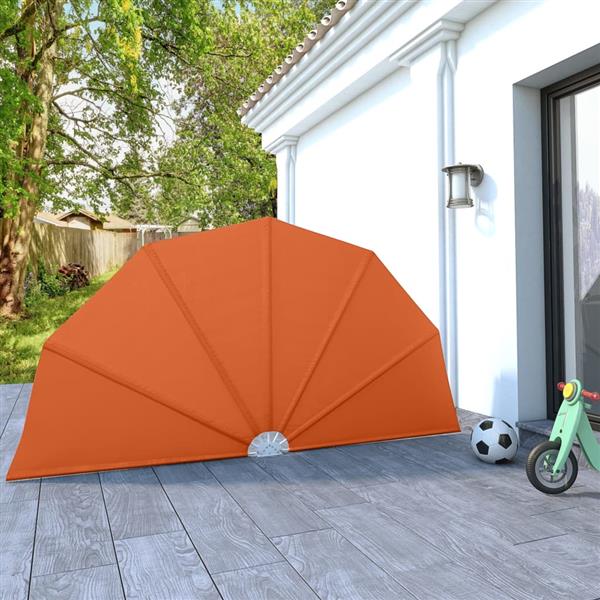 Grote foto vidaxl terrasscherm inklapbaar 160 cm terracottakleurig tuin en terras overige tuin en terras