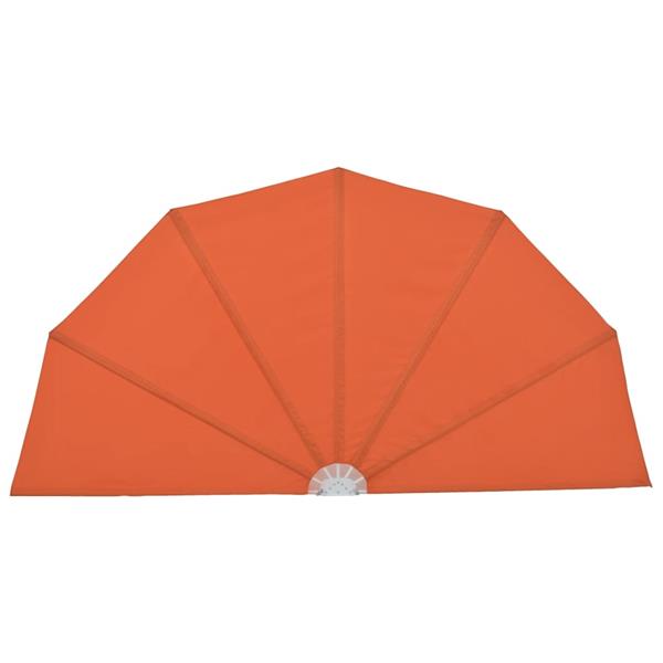 Grote foto vidaxl terrasscherm inklapbaar 160 cm terracottakleurig tuin en terras overige tuin en terras
