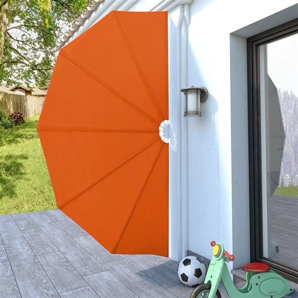 Grote foto vidaxl terrasscherm inklapbaar 160 cm terracottakleurig tuin en terras overige tuin en terras