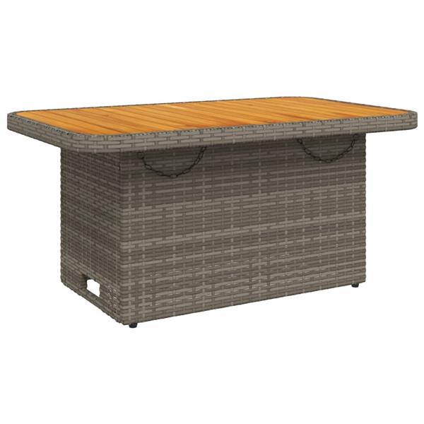 Grote foto vidaxl 4 delige tuinset met kussens poly rattan grijs tuin en terras tuinmeubelen