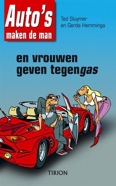 Grote foto auto maken de man en vrouwen tegengas boeken stripboeken