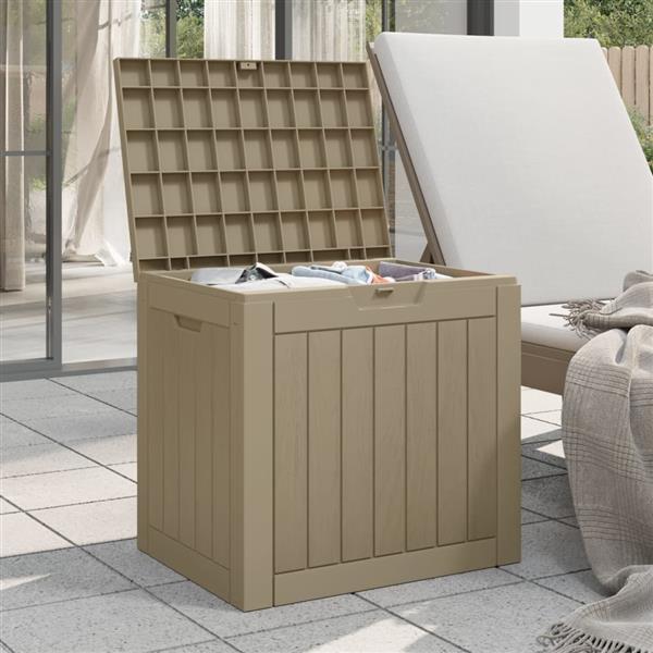 Grote foto vidaxl tuinbox 55 5x43x53 cm polypropeen grijs tuin en terras overige tuin en terras