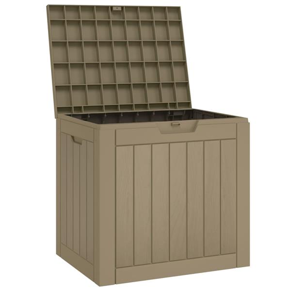 Grote foto vidaxl tuinbox 55 5x43x53 cm polypropeen grijs tuin en terras overige tuin en terras