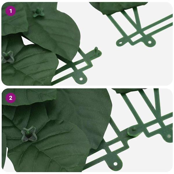 Grote foto vidaxl balkonscherm met donkergroene bladeren 200x75 cm tuin en terras overige tuin en terras