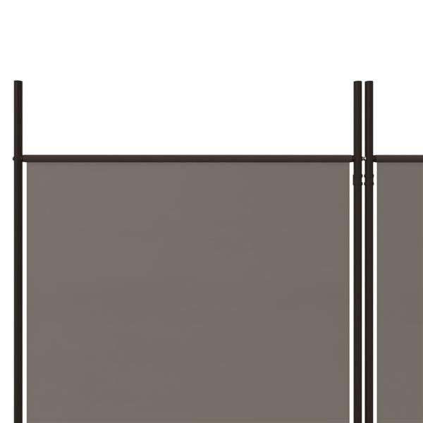Grote foto vidaxl kamerscherm met 6 panelen 300x200 cm stof antracietkleurig huis en inrichting overige huis en inrichting