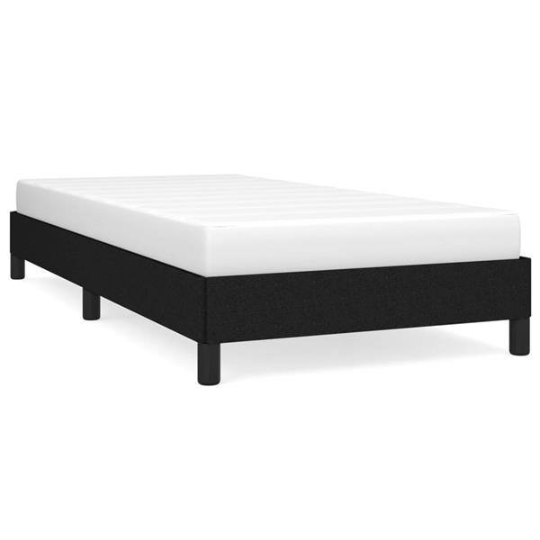 Grote foto vidaxl bedframe zonder matras 90x200 cm stof zwart antiek en kunst stoelen en banken