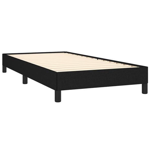 Grote foto vidaxl bedframe zonder matras 90x200 cm stof zwart antiek en kunst stoelen en banken