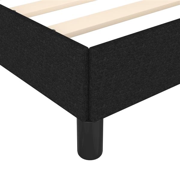 Grote foto vidaxl bedframe zonder matras 90x200 cm stof zwart antiek en kunst stoelen en banken