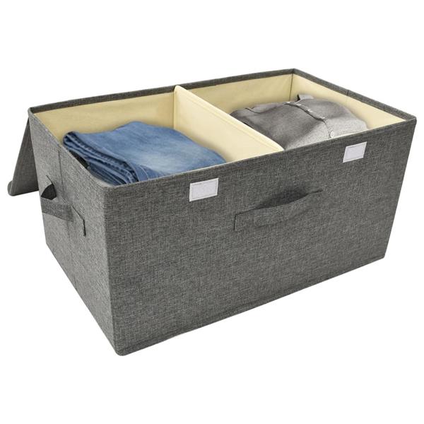 Grote foto vidaxl opbergboxen 2 st 50x30x25 cm stof antracietkleurig doe het zelf en verbouw materialen en producten