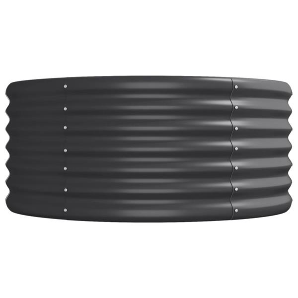 Grote foto vidaxl plantenbak 224x80x36 cm gepoedercoat staal antracietkleurig tuin en terras overige tuin en terras