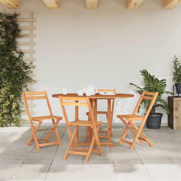 Grote foto vidaxl tuintafel inklapbaar 120x70x75 cm massief teakhout tuin en terras tuinmeubelen