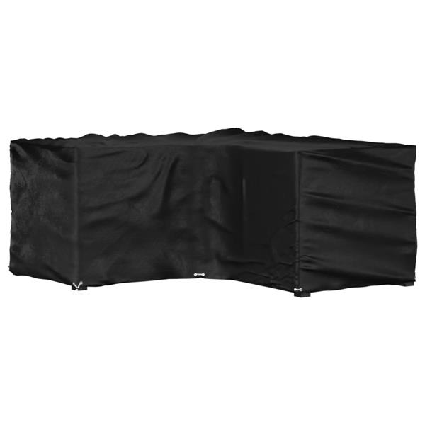 Grote foto vidaxl tuinmeubelhoezen met 12 oogjes l vormig 185x185x90 cm tuin en terras tuinmeubelen