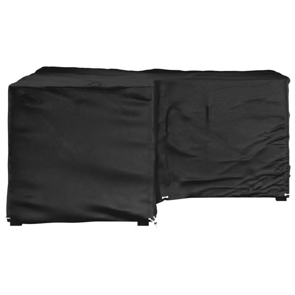 Grote foto vidaxl tuinmeubelhoezen met 12 oogjes l vormig 185x185x90 cm tuin en terras tuinmeubelen