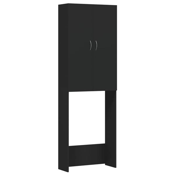 Grote foto vidaxl wasmachinekast 64x25 5x190 cm zwart witgoed en apparatuur wasmachines