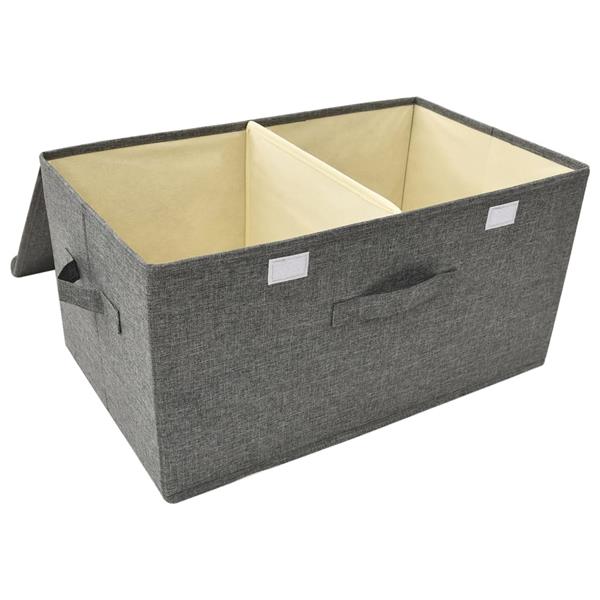 Grote foto vidaxl opbergboxen 2 st 50x30x25 cm stof antracietkleurig doe het zelf en verbouw materialen en producten