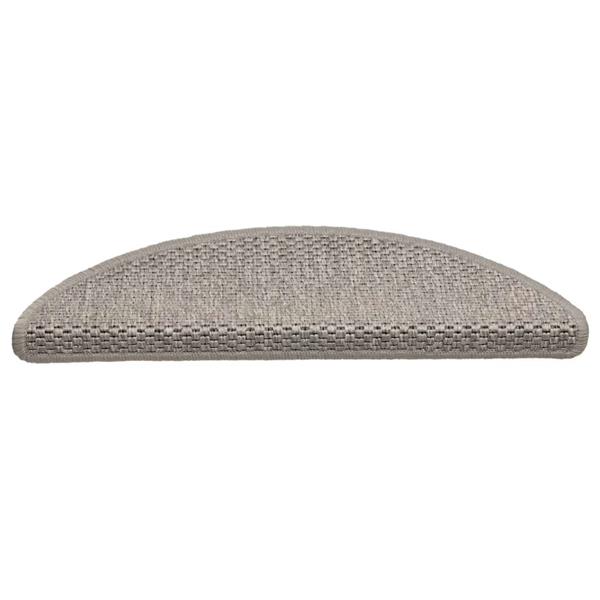 Grote foto vidaxl trapmatten zelfklevend 15 st sisal look 56x17x3cm zilverkleurig huis en inrichting overige huis en inrichting
