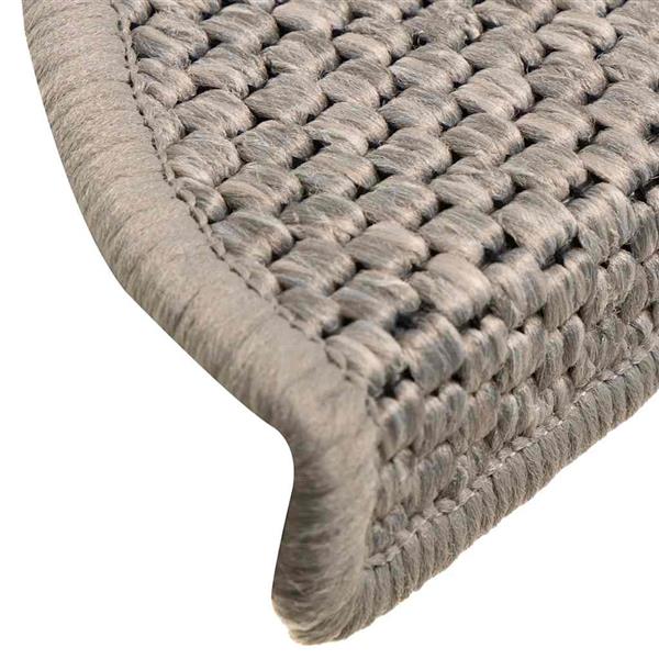 Grote foto vidaxl trapmatten zelfklevend 15 st sisal look 56x17x3cm zilverkleurig huis en inrichting overige huis en inrichting