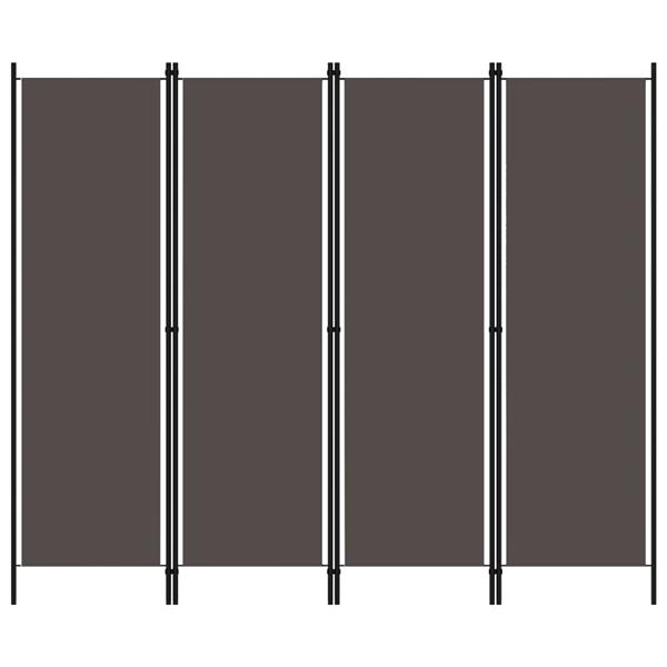 Grote foto vidaxl kamerscherm met 4 panelen 200x180 cm antraciet huis en inrichting overige huis en inrichting