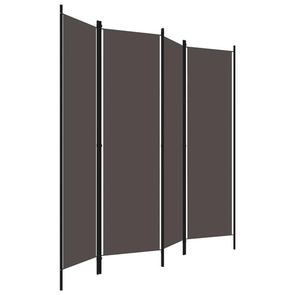Grote foto vidaxl kamerscherm met 4 panelen 200x180 cm antraciet huis en inrichting overige huis en inrichting