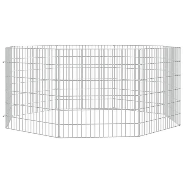 Grote foto vidaxl dierenverblijf 8 panelen 54x60 cm gegalvaniseerd ijzer dieren en toebehoren hokken en kooien