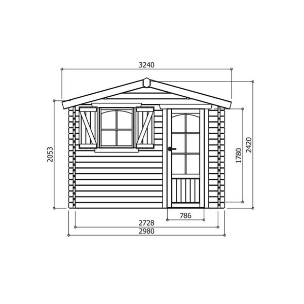 Grote foto nieuw tuinhuis servoz s8980 40mm dik tuin en terras tuinhuisjes en blokhutten
