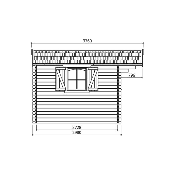 Grote foto nieuw tuinhuis servoz s8980 40mm dik tuin en terras tuinhuisjes en blokhutten