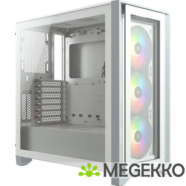 Grote foto corsair icue 4000x rgb tempered glass white computers en software behuizingen en kasten