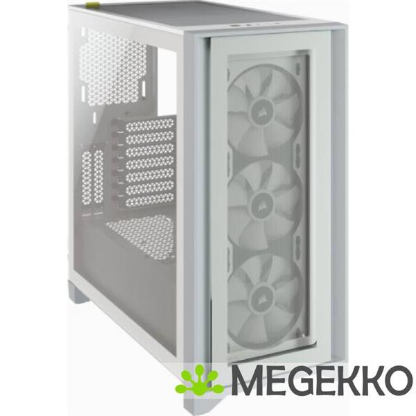 Grote foto corsair icue 4000x rgb tempered glass white computers en software behuizingen en kasten