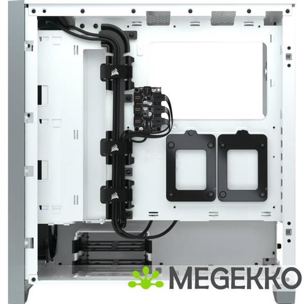 Grote foto corsair icue 4000x rgb tempered glass white computers en software behuizingen en kasten