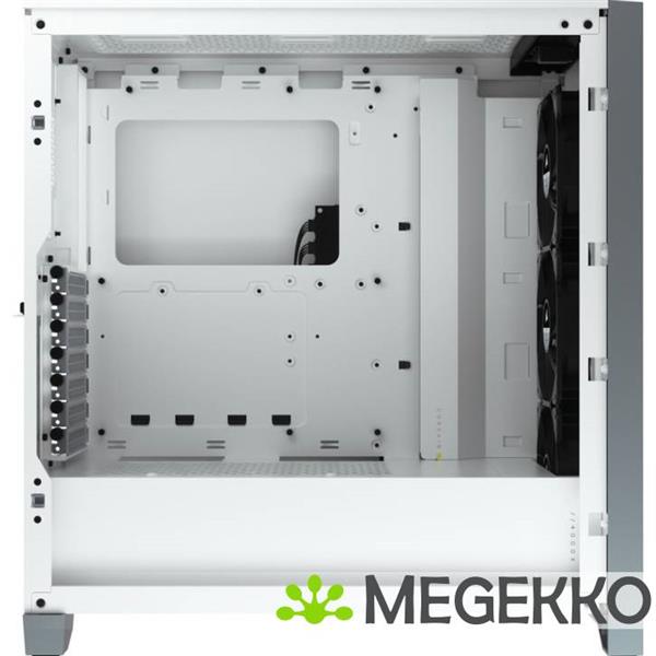 Grote foto corsair icue 4000x rgb tempered glass white computers en software behuizingen en kasten