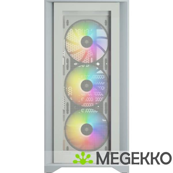 Grote foto corsair icue 4000x rgb tempered glass white computers en software behuizingen en kasten