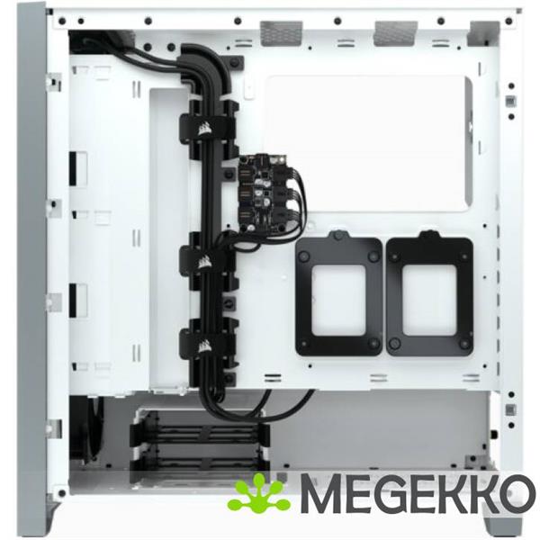 Grote foto corsair icue 4000x rgb tempered glass white computers en software behuizingen en kasten