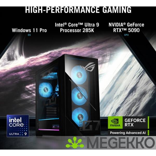Grote foto asus rog strix 29l g700tf 07265f084w core ultra 7 rtx 5080 16gb gaming desktop computers en software overige computers en software