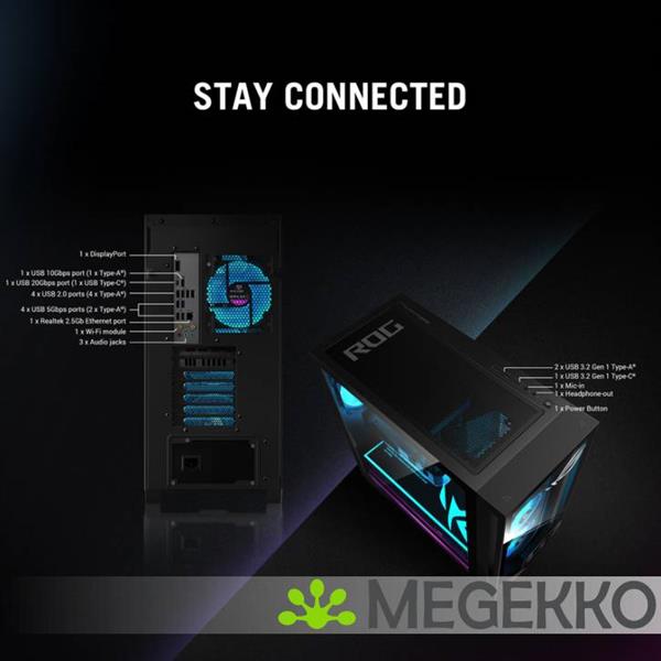 Grote foto asus rog strix 29l g700tf 07265f084w core ultra 7 rtx 5080 16gb gaming desktop computers en software overige computers en software