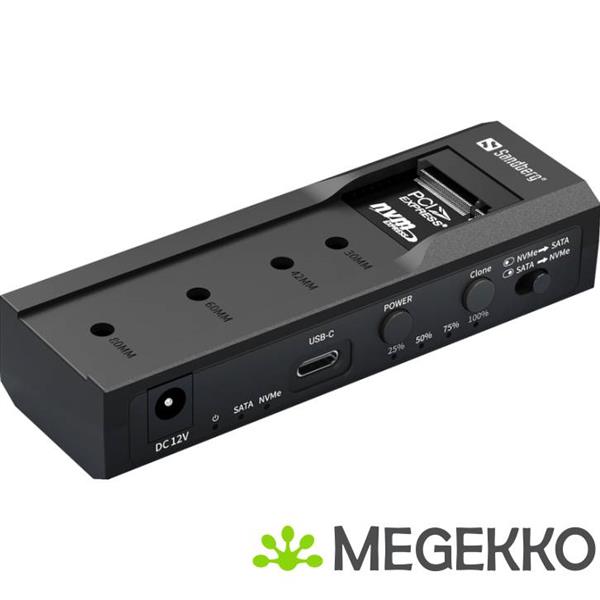 Grote foto sandberg usb c cloner dock m.2 nvme sata computers en software overige computers en software