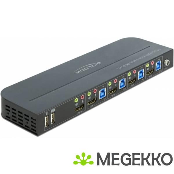 Grote foto delock 11483 hdmi kvm switch 4k 60 hz met usb 3.0 en audio computers en software overige computers en software