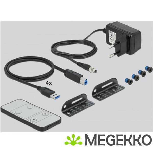 Grote foto delock 11483 hdmi kvm switch 4k 60 hz met usb 3.0 en audio computers en software overige computers en software