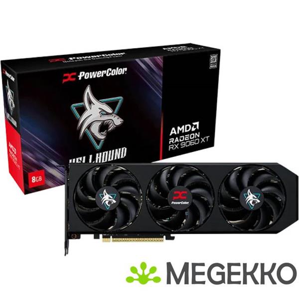 Grote foto powercolor hellhound radeon rx 9060 xt 8gb computers en software videokaarten