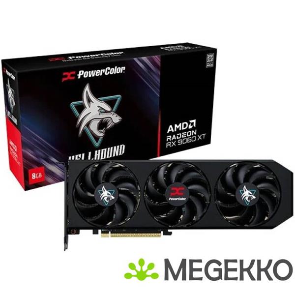 Grote foto powercolor hellhound radeon rx 9060 xt 8gb computers en software videokaarten