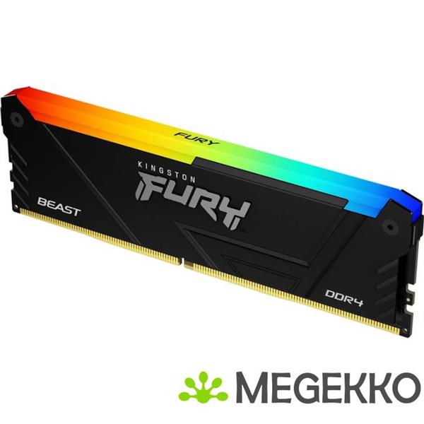 Grote foto kingston ddr4 fury beast rgb 1x8gb 3200 computers en software overige computers en software