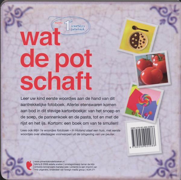 Grote foto wat de pot schaft mijn 1e woordjes fotoboek boeken jeugd 13 jaar en ouder