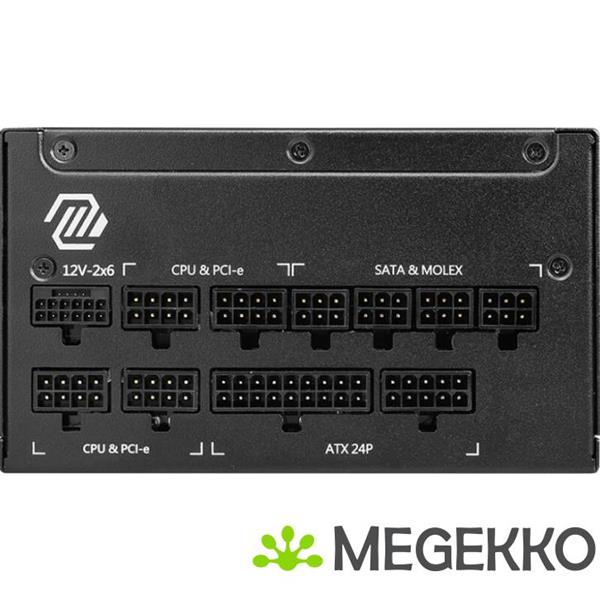 Grote foto msi mag a1000gl pcie5 power supply unit 1000 w 24 pin atx atx zwart computers en software overige
