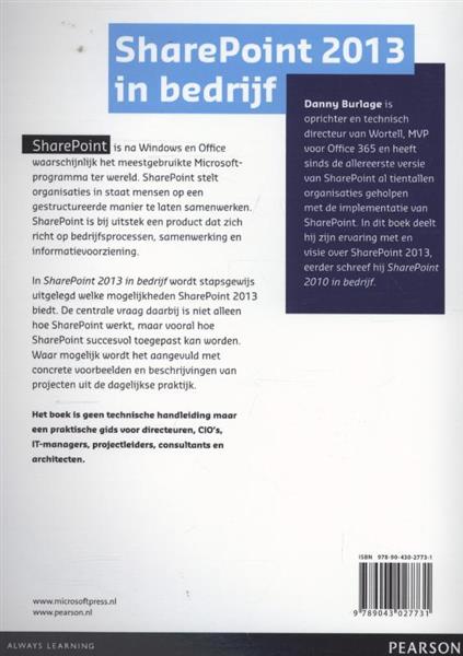 Grote foto sharepoint 2013 in bedrijf boeken informatica computer