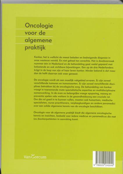 Grote foto oncologie voor de algemene praktijk boeken wetenschap