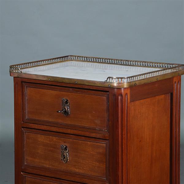 Grote foto smalle hoge franse ladekast louis seize stijl ca 1890 no.300225 antiek en kunst stoelen en banken