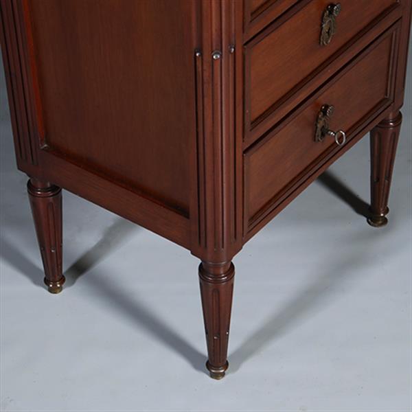Grote foto smalle hoge franse ladekast louis seize stijl ca 1890 no.300225 antiek en kunst stoelen en banken