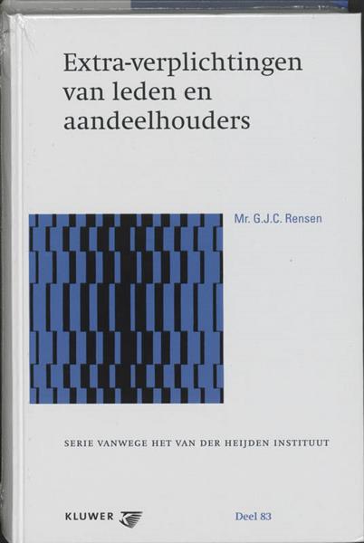 Grote foto extra verplichtingen van leden en aandeelhouders serie vanwege het van der heijden instituut te ni boeken wetenschap