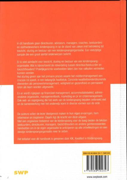 Grote foto handboek management kinderopvang boeken studieboeken