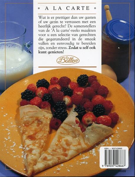 Grote foto heerlijke pannenkoekrecepten a la carte boeken kookboeken